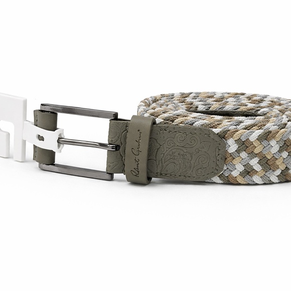Robert Graham Jacob Belt - Mens Size 36 - Braided Woven Stretch - Tan, Brown - Picture 3 of 4